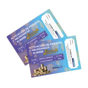 Boleta con desprendible y numeración full color 1 cara